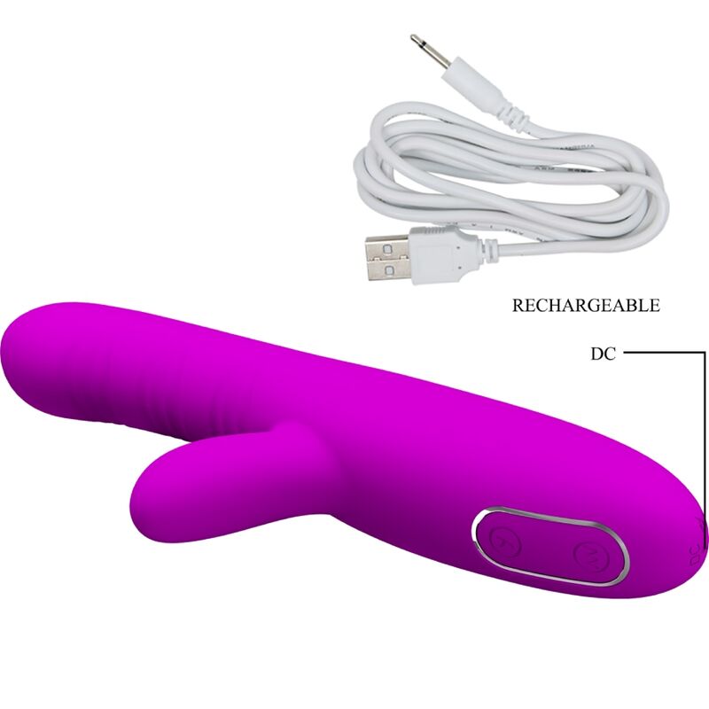 Angelique Multifunction Vibrator + Clitoris Stimulator Purple | Niks.fi verkkokauppa