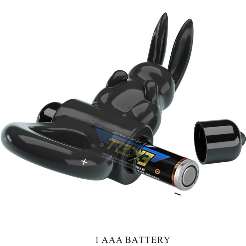 Exciting Ring Rabbit Vibrator Ring 10 Vibrations Black | Niks.fi verkkokauppa