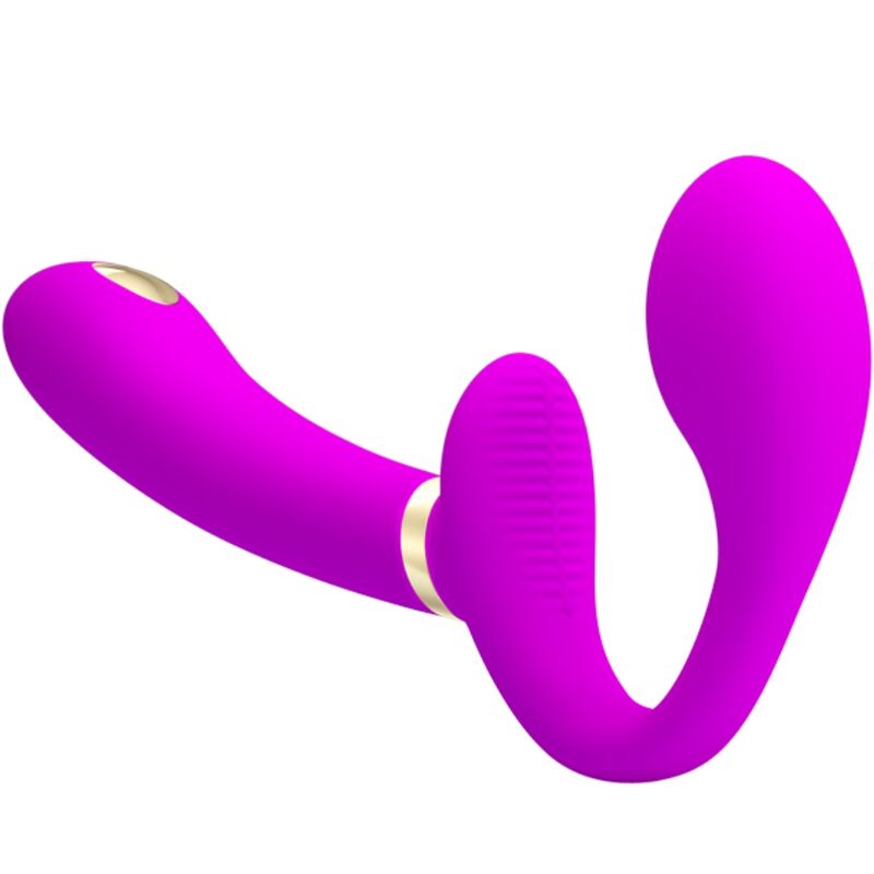 Thunderbird Double Strap-On Vibrator Remote Control Purple | Niks.fi verkkokauppa