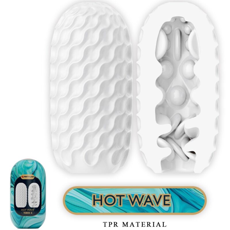 Hot Wave Silikoninen Miesmasturbaattori Valkoinen - Pretty Love - Seksilelut - Niks.fi