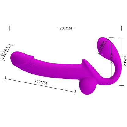 Kelpie Double Strap-On Stimulator Purple | Niks.fi verkkokauppa