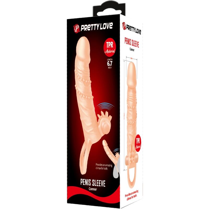 Connor Penis Sleeve + Clitoris Stimulator Flesh | Niks.fi verkkokauppa