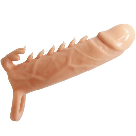Emmit Penis Sleeve + Clitoris Stimulator Flesh | Niks.fi verkkokauppa