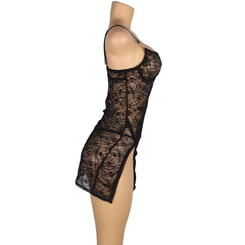 Subblime954185 Lace Babydoll With Adjustable Straps Black S/M | Niks.fi verkkokauppa