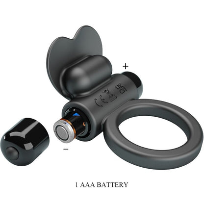 Debonaire Vibrating Ring Rabbit 10 Vibrations Black | Niks.fi verkkokauppa