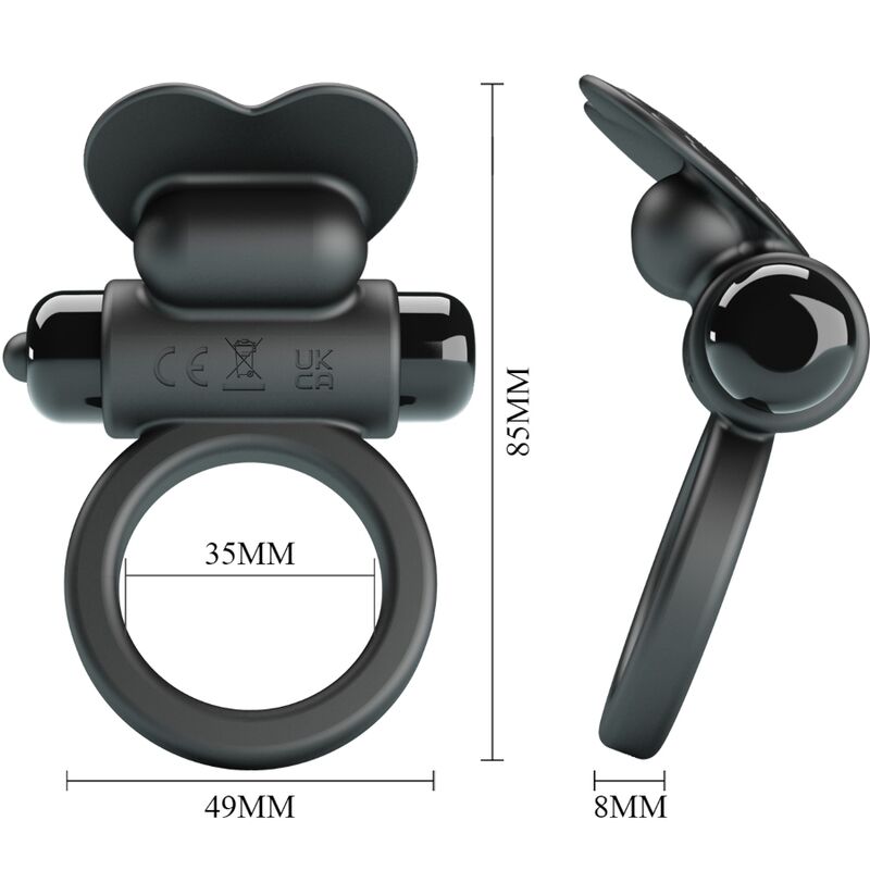 Debonaire Vibrating Ring Rabbit 10 Vibrations Black | Niks.fi verkkokauppa