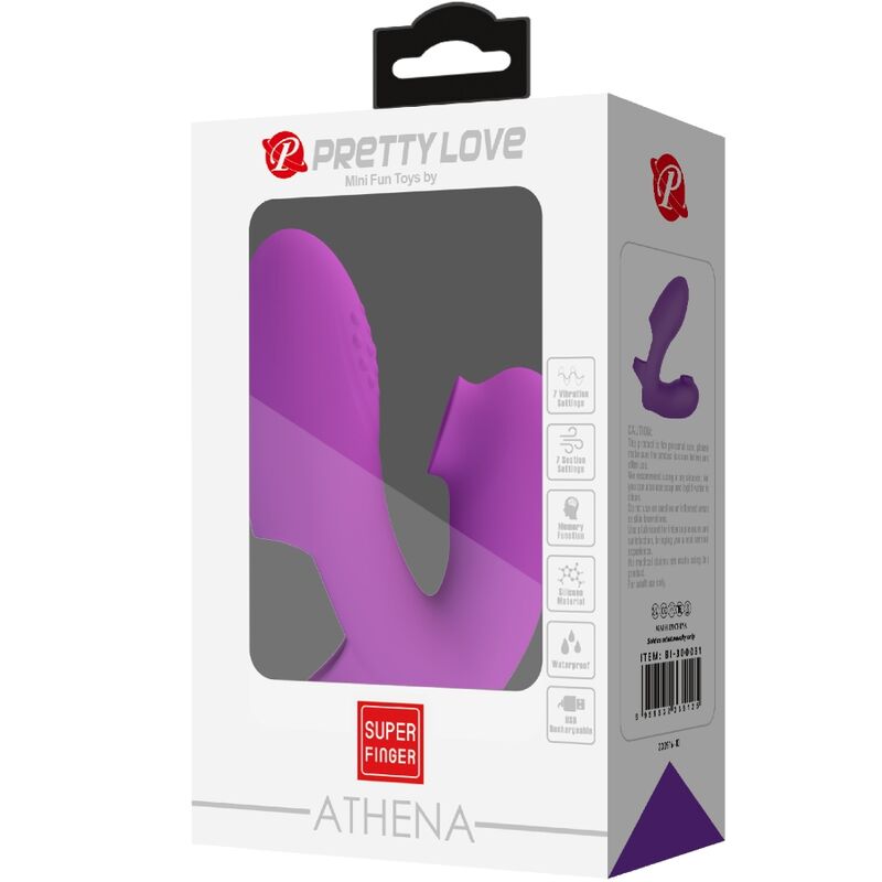 Athena Finger Vibrator With Clitoris Stimulator Purple | Niks.fi verkkokauppa