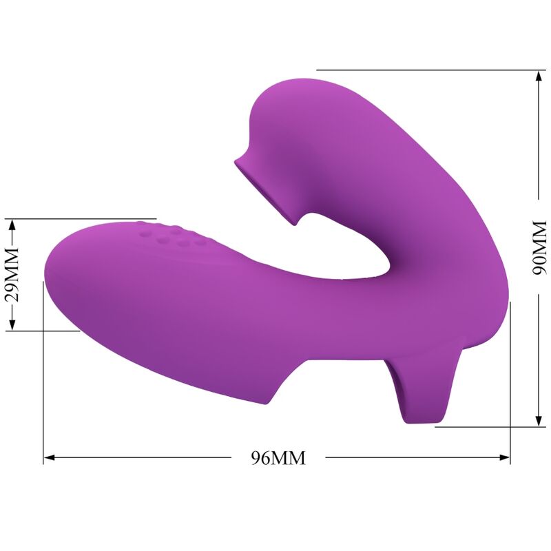 Athena Finger Vibrator With Clitoris Stimulator Purple | Niks.fi verkkokauppa