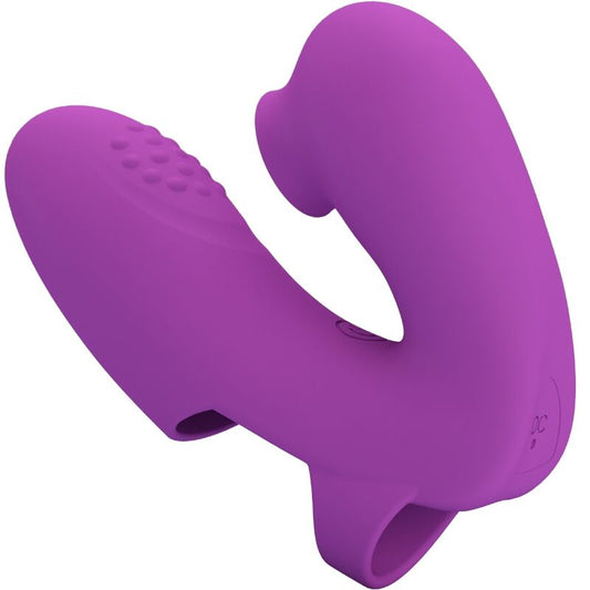 Athena Finger Vibrator With Clitoris Stimulator Purple | Niks.fi verkkokauppa