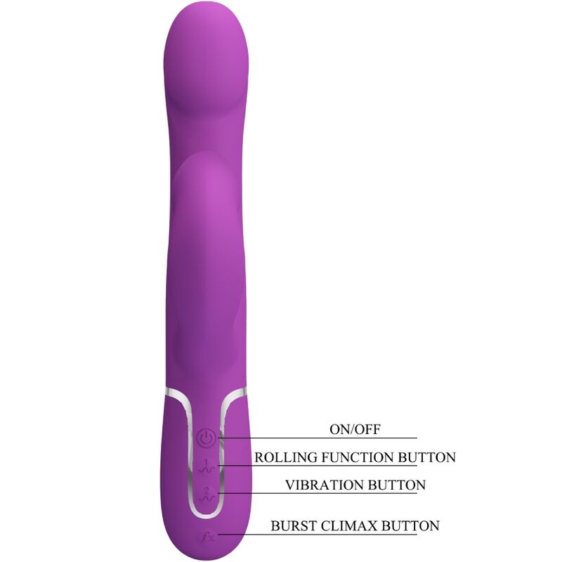 4 In 1 Multifunction Vibrator & Stimulator Purple | Niks.fi verkkokauppa