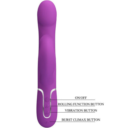 4 In 1 Multifunction Vibrator & Stimulator Purple | Niks.fi verkkokauppa