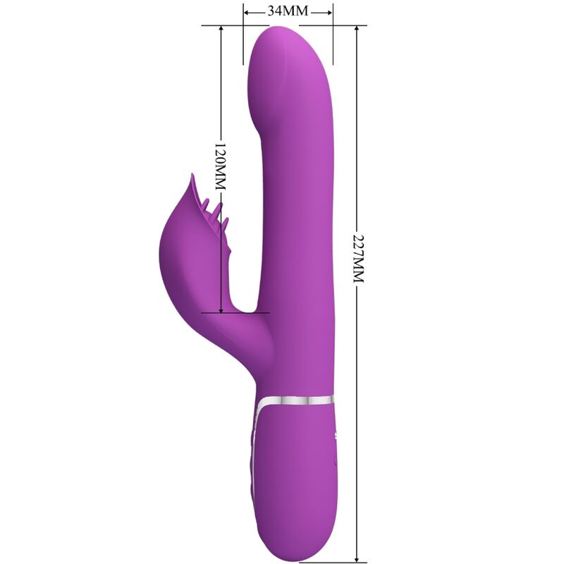 4 In 1 Multifunction Vibrator & Stimulator Purple | Niks.fi verkkokauppa