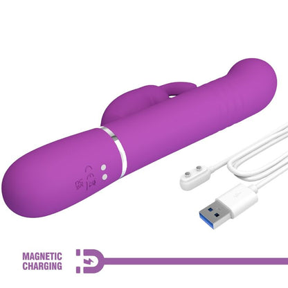 Coale 4 In 1 Multifunction Rabbit Vibrator Purple | Niks.fi verkkokauppa