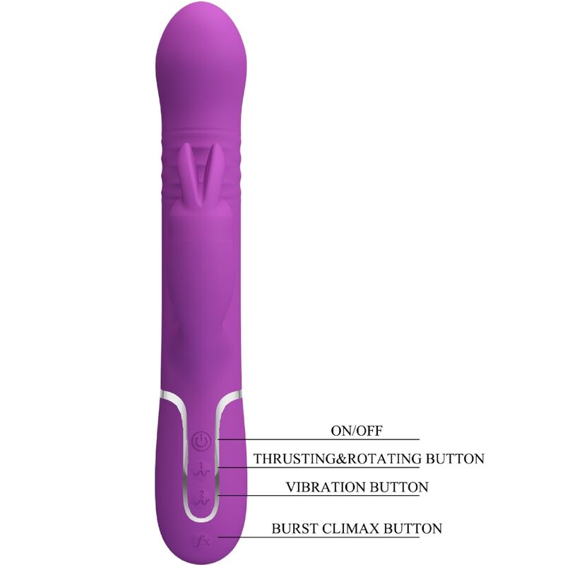Coale 4 In 1 Multifunction Rabbit Vibrator Purple | Niks.fi verkkokauppa