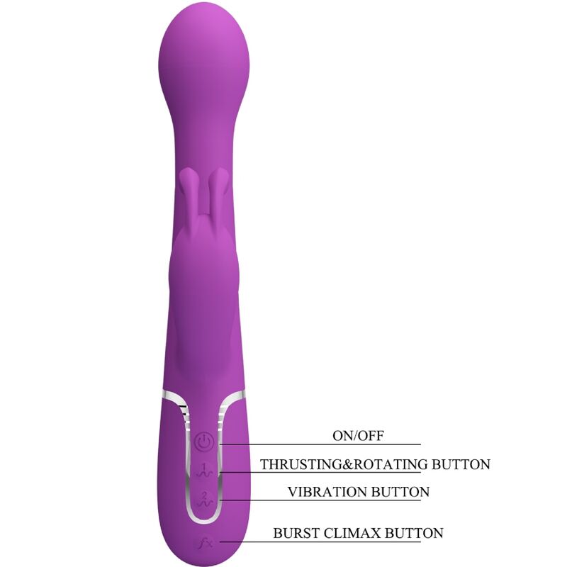 Dejon 3 In 1 Multifunction Rabbit Vibrator Purple | Niks.fi verkkokauppa