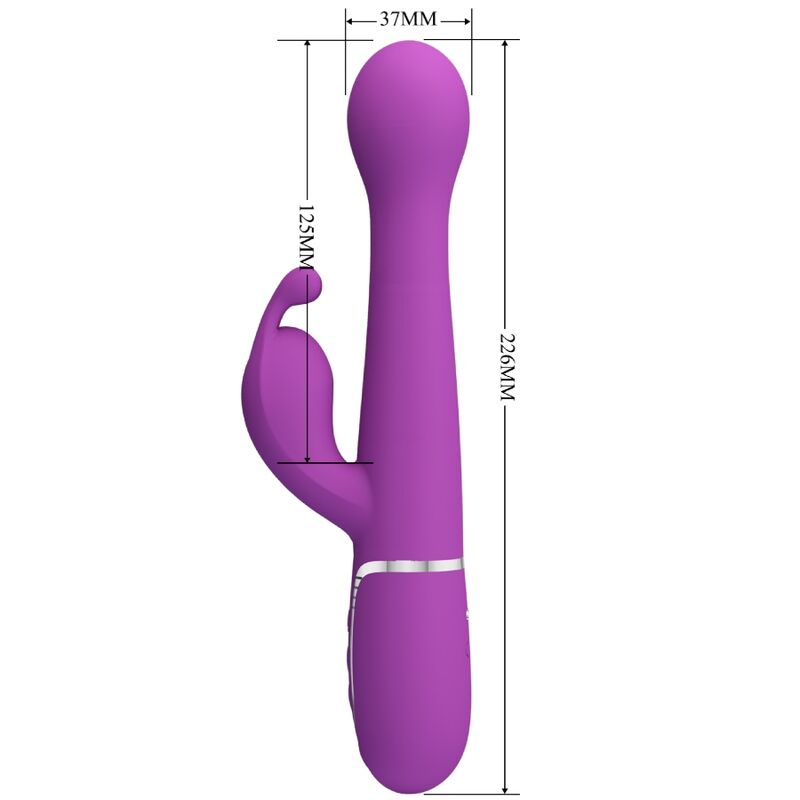 Dejon 3 In 1 Multifunction Rabbit Vibrator Purple | Niks.fi verkkokauppa
