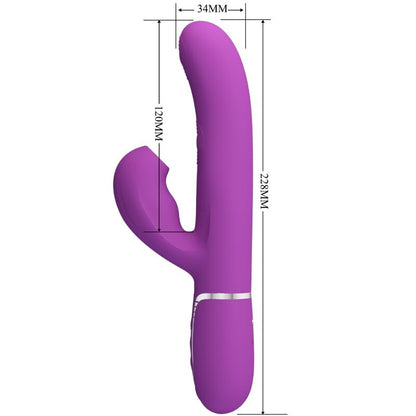 Perlita 3 In 1 Multifunction Rabbit Vibrator Purple | Niks.fi verkkokauppa