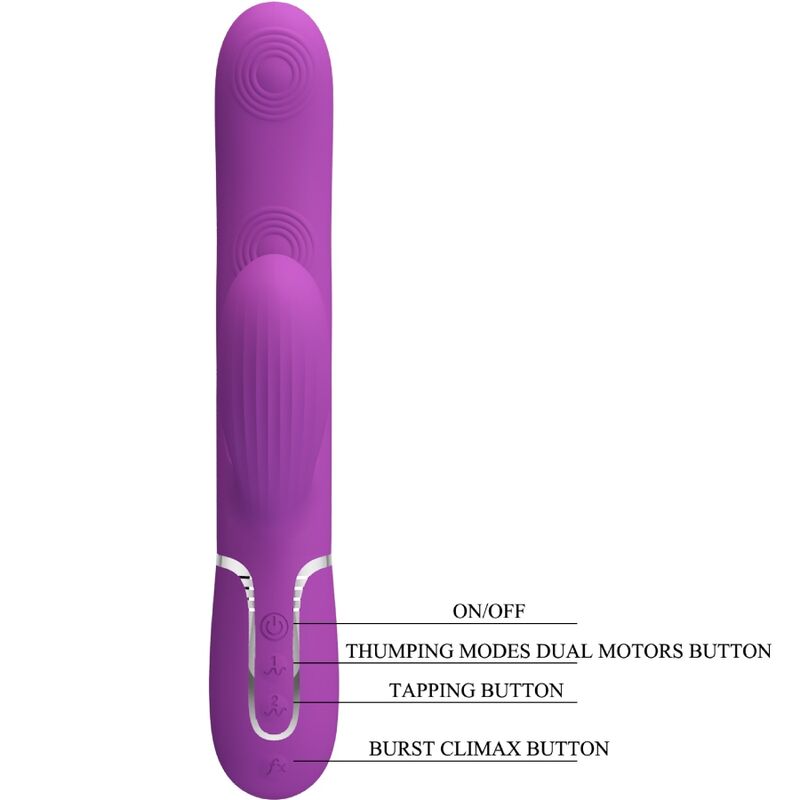 Perlita 3 In 1 Multifunction Rabbit Vibrator Purple | Niks.fi verkkokauppa