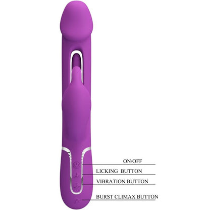 Kampas 3 In 1 Multifunction Rabbit Vibrator Purple | Niks.fi verkkokauppa
