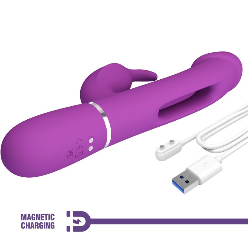 Kampas 3 In 1 Multifunction Rabbit Vibrator Purple | Niks.fi verkkokauppa