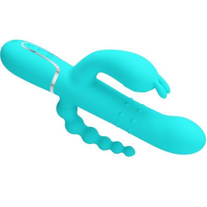 Cammy 4 In 1 Multifunction Tripple Rabbit Vibrator Blue | Niks.fi verkkokauppa