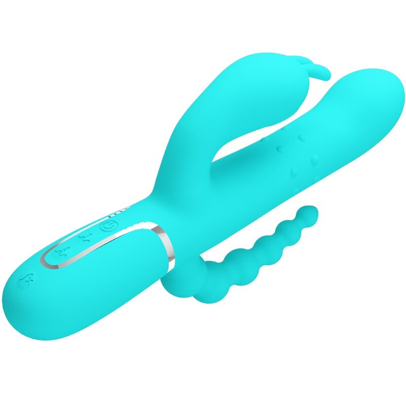 Cammy 4 In 1 Multifunction Tripple Rabbit Vibrator Blue | Niks.fi verkkokauppa
