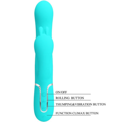 Cammy 4 In 1 Multifunction Tripple Rabbit Vibrator Blue | Niks.fi verkkokauppa