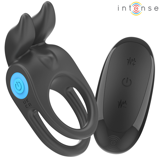 Intensesam Vibrator Double Penis Ring 10 Vibrations Black | Niks.fi verkkokauppa