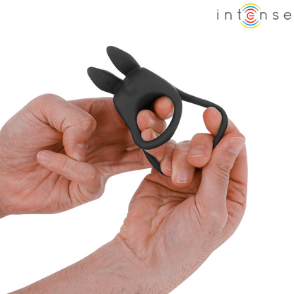 Intensesam Vibrator Double Penis Ring 10 Vibrations Black | Niks.fi verkkokauppa