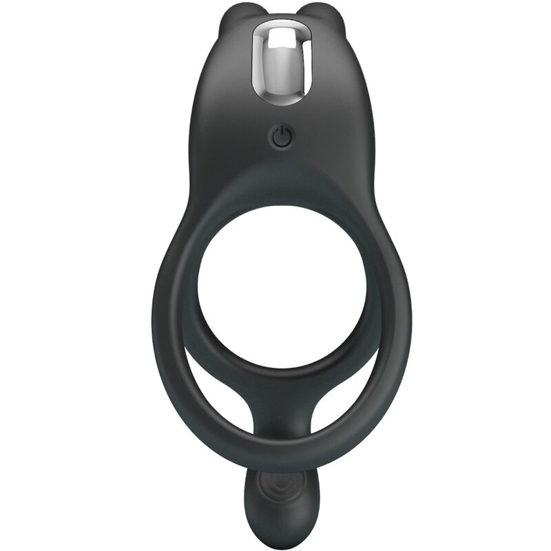 Seth Double Vibrating Ring Rabbit 7 Vibrations Black | Niks.fi verkkokauppa