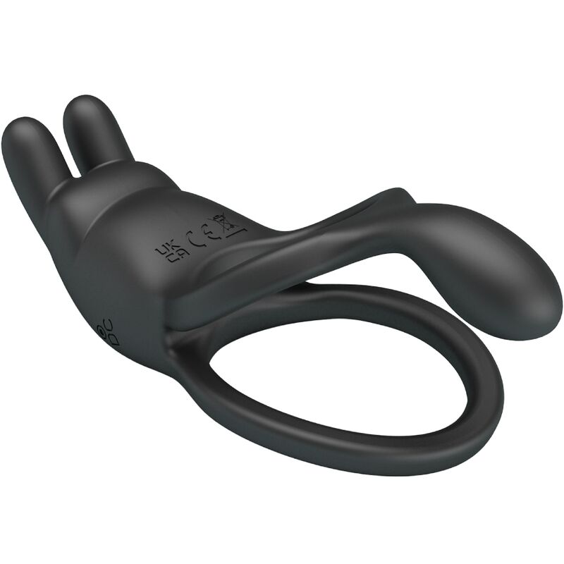 Seth Double Vibrating Ring Rabbit 7 Vibrations Black | Niks.fi verkkokauppa