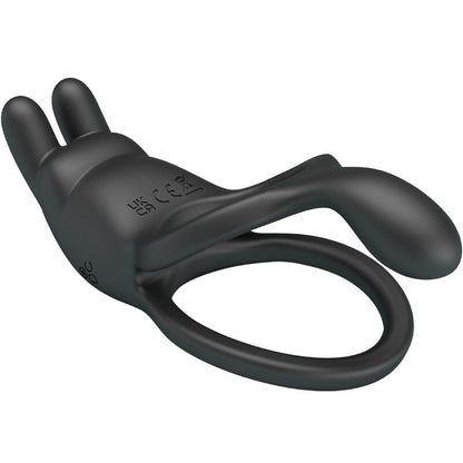 Seth Double Vibrating Ring Rabbit 7 Vibrations Black | Niks.fi verkkokauppa