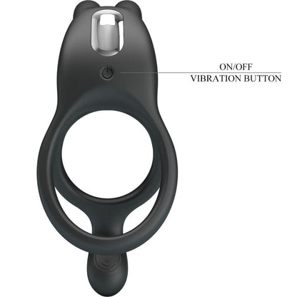 Seth Double Vibrating Ring Rabbit 7 Vibrations Black | Niks.fi verkkokauppa
