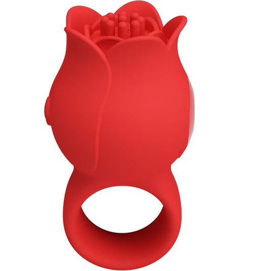 Jae Rose Shaped Finger Vibrator 10 Vibrations Red | Niks.fi verkkokauppa
