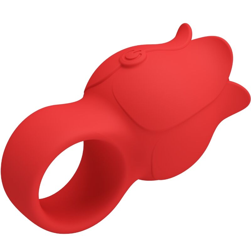 Jae Rose Shaped Finger Vibrator 10 Vibrations Red | Niks.fi verkkokauppa