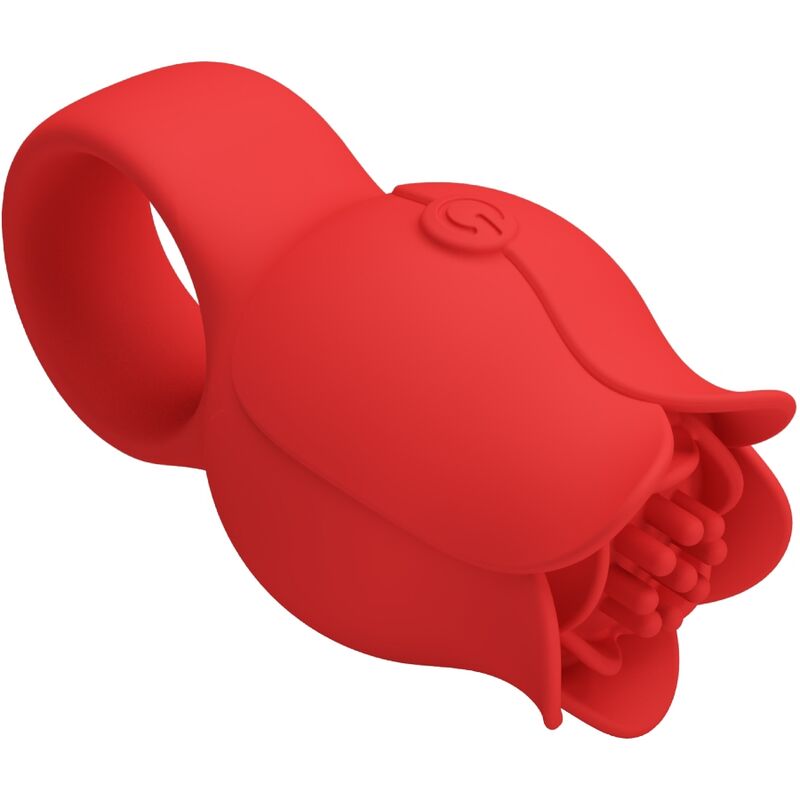 Jae Rose Shaped Finger Vibrator 10 Vibrations Red | Niks.fi verkkokauppa