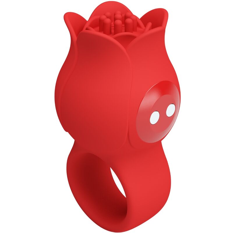 Jae Rose Shaped Finger Vibrator 10 Vibrations Red | Niks.fi verkkokauppa