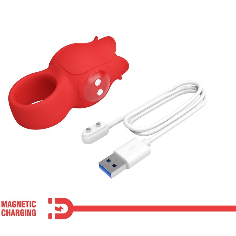 Jae Rose Shaped Finger Vibrator 10 Vibrations Red | Niks.fi verkkokauppa