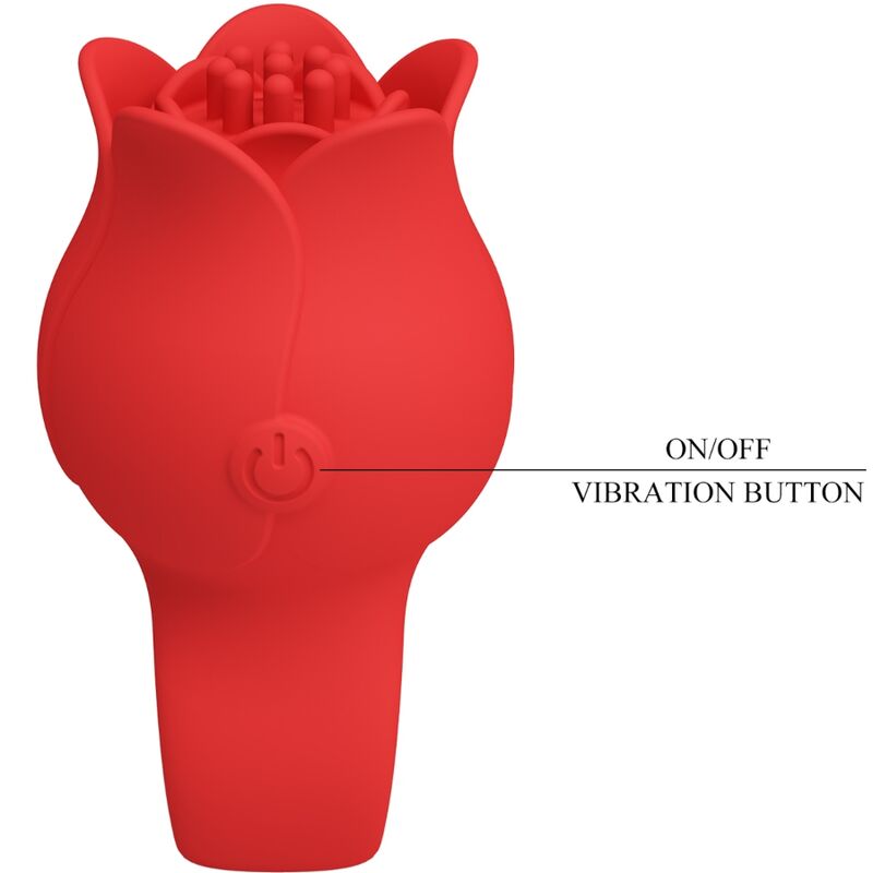 Jae Rose Shaped Finger Vibrator 10 Vibrations Red | Niks.fi verkkokauppa