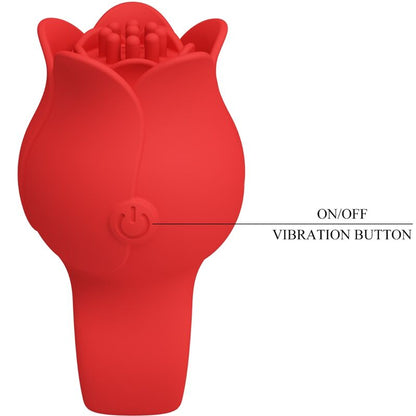 Jae Rose Shaped Finger Vibrator 10 Vibrations Red | Niks.fi verkkokauppa