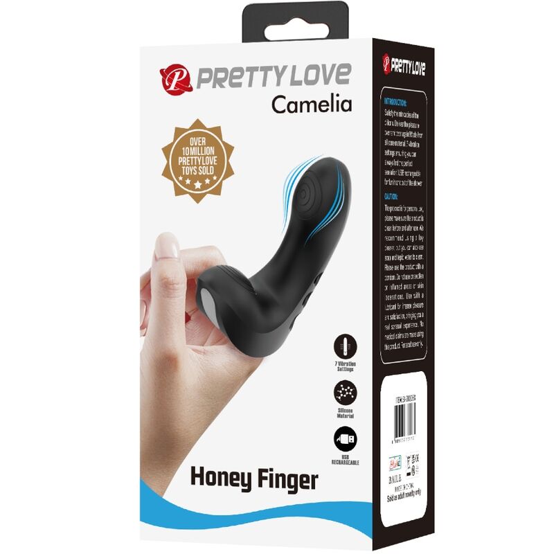 Camelia Finger Vibrator 7 Vibrations Black | Niks.fi verkkokauppa