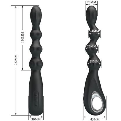 Federer Anal Vibrator 12 Vibrations Black | Niks.fi verkkokauppa