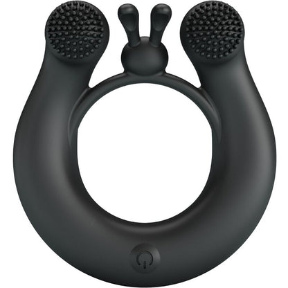 Dahlia Vibrating Ring + Clitoris Stimulator 12 Vibrations Black | Niks.fi verkkokauppa