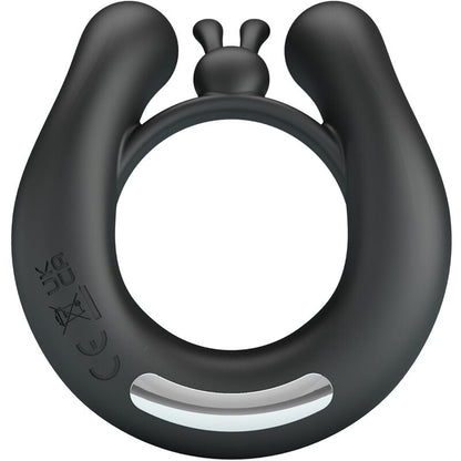 Dahlia Vibrating Ring + Clitoris Stimulator 12 Vibrations Black | Niks.fi verkkokauppa