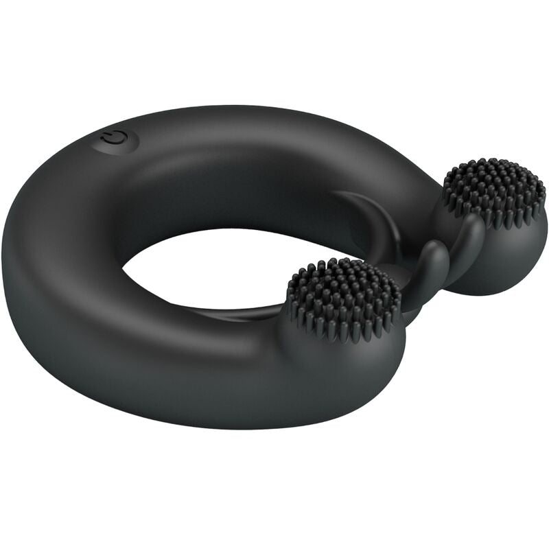 Dahlia Vibrating Ring + Clitoris Stimulator 12 Vibrations Black | Niks.fi verkkokauppa