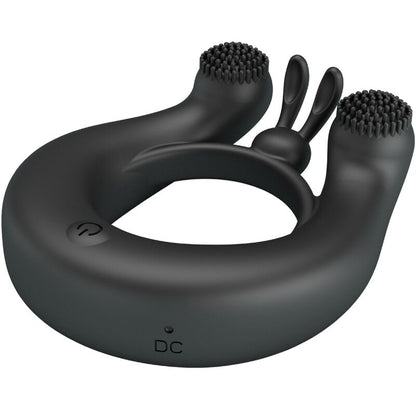 Dahlia Vibrating Ring + Clitoris Stimulator 12 Vibrations Black | Niks.fi verkkokauppa