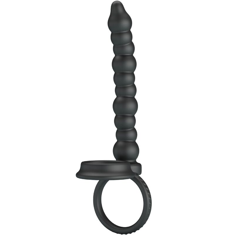 Dillion Double Penetration Cock Ring Black | Niks.fi verkkokauppa