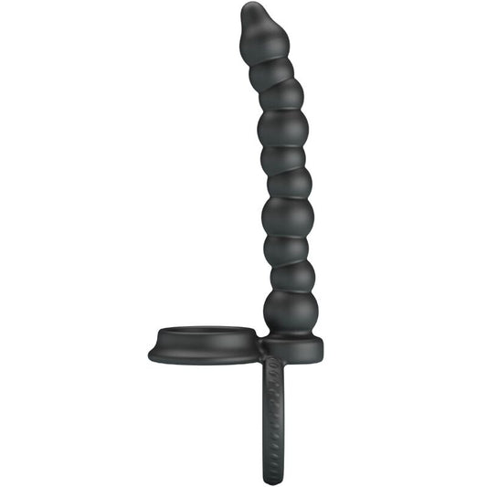 Dillion Double Penetration Cock Ring Black | Niks.fi verkkokauppa