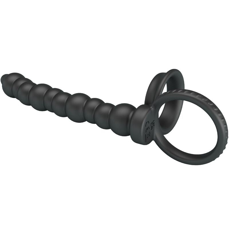 Dillion Double Penetration Cock Ring Black | Niks.fi verkkokauppa
