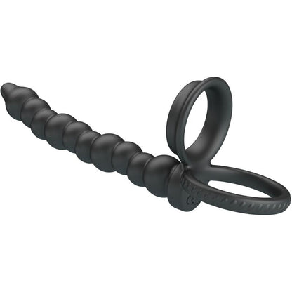 Dillion Double Penetration Cock Ring Black | Niks.fi verkkokauppa